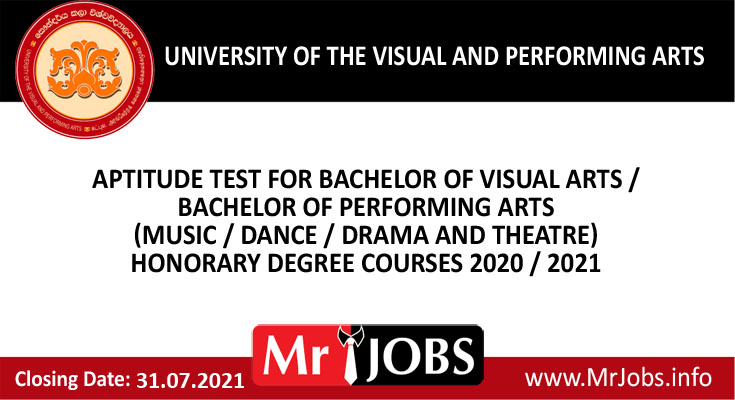 Aptitude Test For Bachelor Of Visual Arts / Bachelor Of Performing Arts ...