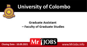 Graduate Assistant University of Colombo Vacancies