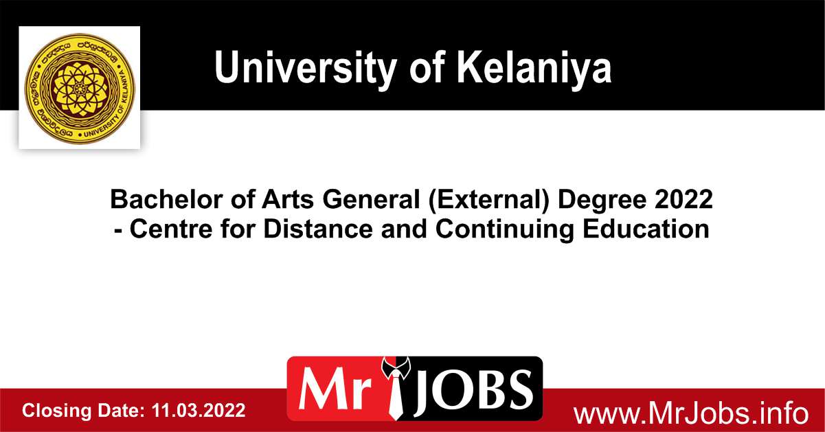 Bachelor Of Arts General External Degree 2022 University Of Kelaniya