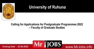 Calling for Applications for Postgraduate Programmes 2022