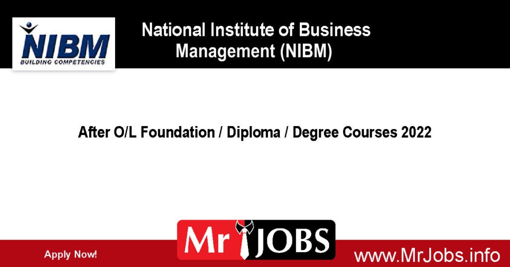 After O/L Foundation - Diploma - Degree Courses 2022 - NIBM