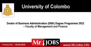 Doctor of Business Administration (DBA) Degree Programme 2022