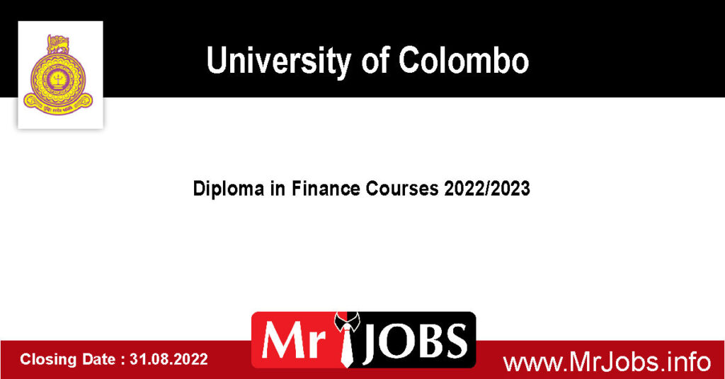 Diploma in Finance Courses 2022 2023 - University of Colombo 