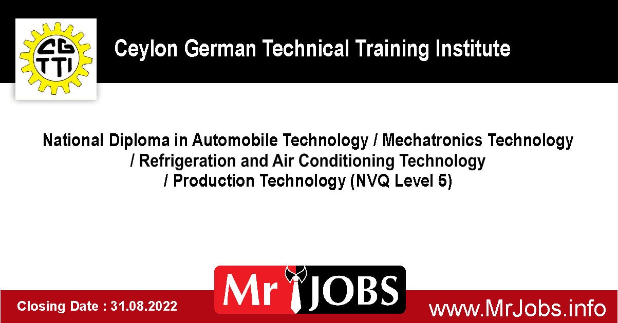 German Tech NVQ Level 5 Courses Application 2022