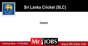 Umpire –Sri Lanka Cricket (SLC) Vacancies 2022