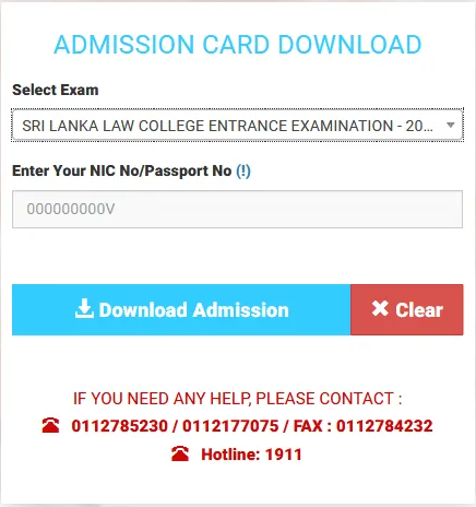 Open University LLB Selection Test - Download Admission Card