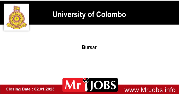 Bursar - University of Colombo Vacancies 2022