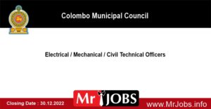 Electrical Mechanical Civil Technical Officers Colombo Municipal Council