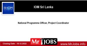 National Programme Officer, Project Coordinator - IOM Sri Lanka