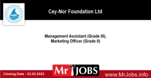 Management Assistant Marketing Officer CeyNor Foundation Ltd Vacancies 2023