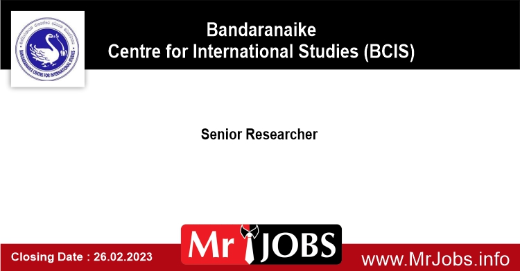 Research Officer BCIS Vacancies 2023