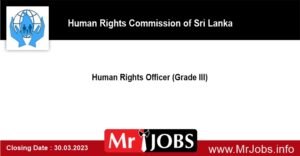 Human Rights Officer Human Rights Commission of Sri Lanka Vacancies 2023