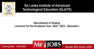 SLIATE Visiting Lecturers Vacancies 2022 2023