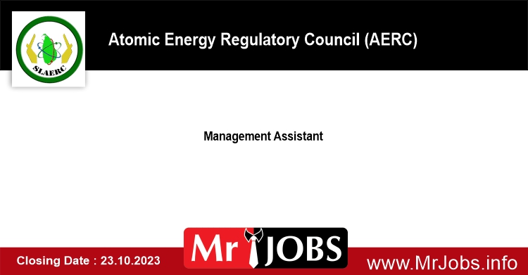 Management Assistant AERC Vacancies 2023