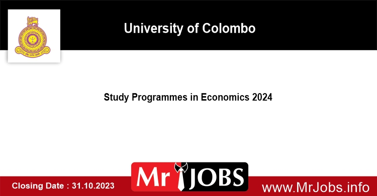 Study Programmes in Economics 2024 University of Colombo