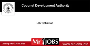 Lab Technician Coconut Development Authority 2023