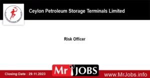Risk Officer Ceylon Petroleum Storage Terminals Limited 2023 2
