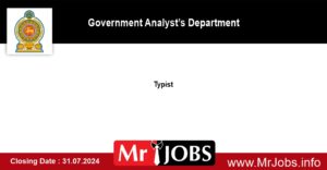 Government Analyst’s Department Vacancies 2024 Typist